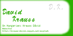 david krauss business card
